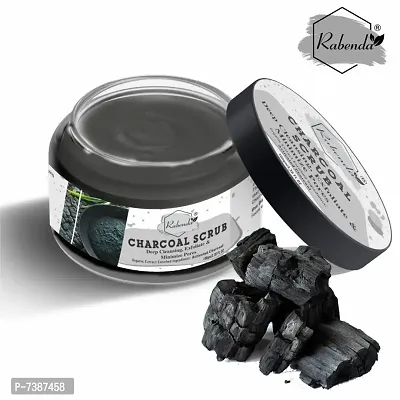 Rabenda NATURALS Bamboo Charcoal Face  Body Scrub With Activated Charcoal, Peppermint  Thyme For Helps in Deep Exfoliati Scrub pack of 1-thumb2