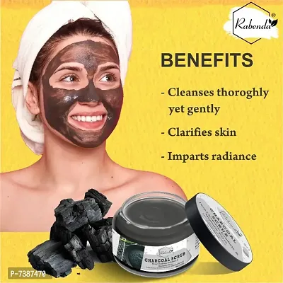 Rabenda NATURALS Bamboo Charcoal Face  Body Scrub With Activated Charcoal, Peppermint  Thyme For Helps in Deep Exfoliati Scrub pack of 1-thumb3