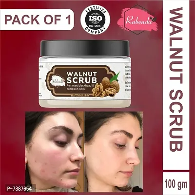 Rabenda Walnut Natural Tan Removal Scrub For Smooth And Brightener Skin Scrub&nbsp;&nbsp;(100 g) pack of 1