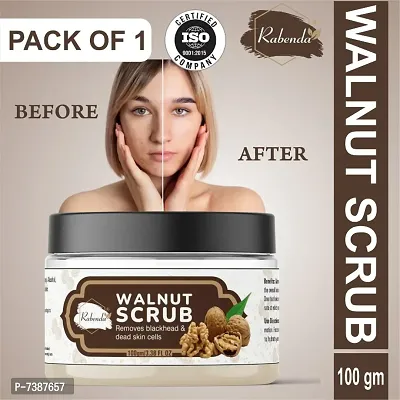 Rabenda Walnut Natural Tan Removal Scrub For Smooth And Brightener Skin Scrub&nbsp;&nbsp;(100 g) pack of 1-thumb0