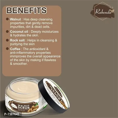 Rabenda Walnut Natural Tan Removal Scrub For Smooth And Brightener Skin Scrub&nbsp;&nbsp;(100 g) pack of 1-thumb2