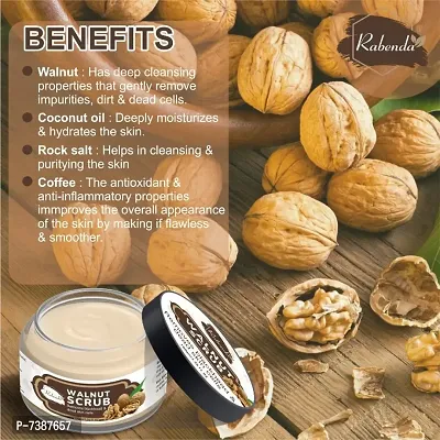 Rabenda Walnut Natural Tan Removal Scrub For Smooth And Brightener Skin Scrub&nbsp;&nbsp;(100 g) pack of 1-thumb2