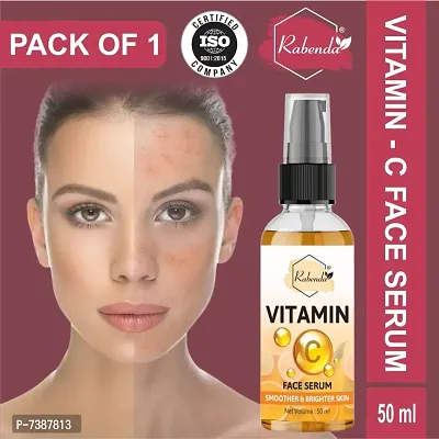 Rabenda 1% Vitamin C Face Serum with Mandarin for Glowing Skin with Pure Ethyl Ascorbic Acid for Hyperpigmentation  Dull Skin, Fragrance-Free, 50 ml | pack-1