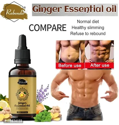 Rabenda Ginger Massage Oil, Tummy Ginger Oil, for Belly Drainage oil for Belly,Fat Reduction for Weight Loss - Pack of 1 of 30 ML-thumb0