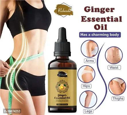 Rabenda Fat Burner Belly Drainage Pure Ginger Essential Oil Lymphatic Drainage Ginger Oil, Slimming Tummy Ginger Oil 30 ml | pack of -1-thumb0