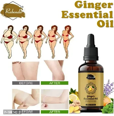 Rabenda Belly Drainage Ginger Oil,Tummy Ginger Oil, Ginger Oil Lymphatic Drainage ginger oil Fat Burning Oil  Slimming For Stomach, Hips, Thighs, Body- 30ml weight loss and firmer skin | pack of -1