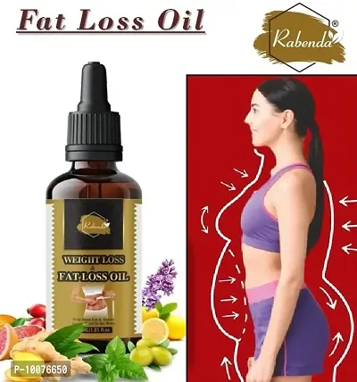 Rabenda Fat Loss Oil- Belly fat reduce oil / weight loss massage oil / Weight Loss Oil for women  Men / slimming oil 30ml