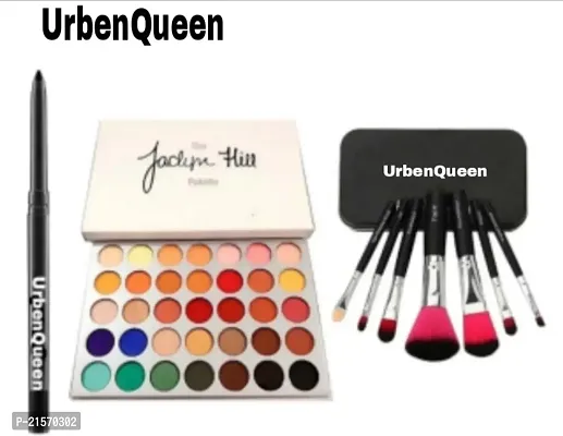 jacklyn hill  eyeshadow Eyeshadow the Hill Palette 70.5 g + set of 12 makeup brushes + kajal for perfect look ( set of 3 )