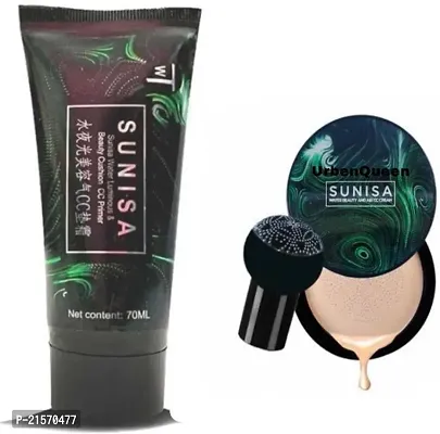 Sunisa BB Cream Air Cushion Foundation Korean Mushroom Head CC Cream  Sunisa Beauty CC Primer Foundation  (Multicolor, 100 ml)