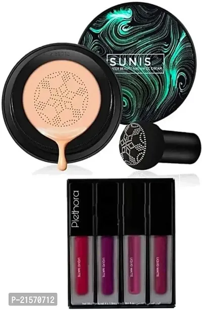 Lorshel Sunisa + liquid lipstick set of 4 ( 2 items )