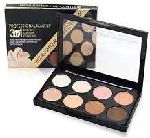 35 shades Hill eyeshadow palette  contour highlighter concealer  set of 5 brushes ( 3 items )-thumb3