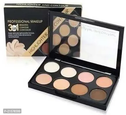 35 shades Hill eyeshadow palette  contour highlighter concealer  set of 5 brushes ( 3 items )-thumb4