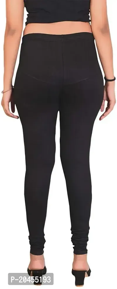 Classic Cotton Lycra Solid Leggings for Women-thumb2