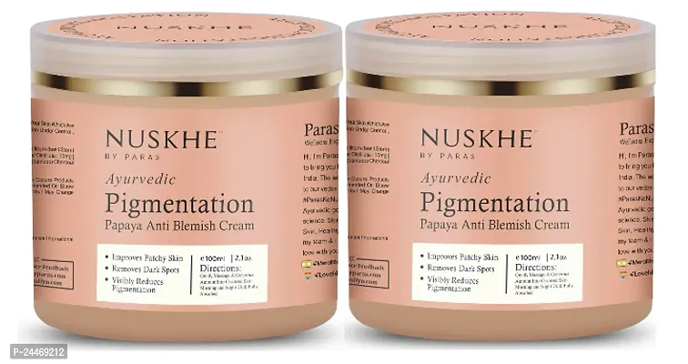 Nuskhe by Paras Ayurvedic Pigmentation Papaya Anti Blemish Cream - 100 ML pack of 02-thumb0