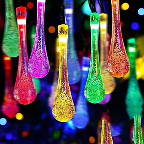 Dynore Water Drop LED String Lights -Fairy Lights with 16 LED Bulb ? Waterproof Fairy Crystal LED Serial Lights - LED Lights for Home Decoration, Diwali & Christmas ?(Multicolor)