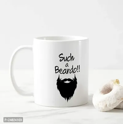 V Kraft Such a Beardo White Ceramic Mug with Handle Gift for Anyone On Any Occasion | Coffee Mug  Tea Cup | Pack of 1, 330ml