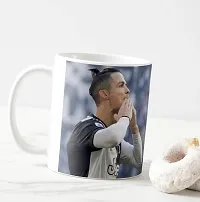 V Kraft Ronaldo White Ceramic Mug with Handle Gift for Anyone On Any Occasion | Coffee Mug  Tea Cup | Pack of 1, 330ml-thumb3