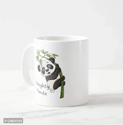 V Kraft naugty Panda White Ceramic Mug with Handle Gift for Anyone On Any Occasion | Coffee Mug  Tea Cup | Pack of 1, 330ml-thumb4