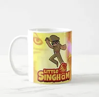 V Kraft Little Singham White Ceramic Mug with Handle Gift for Anyone On Any Occasion | Coffee Mug  Tea Cup | Pack of 1, 330ml-thumb4