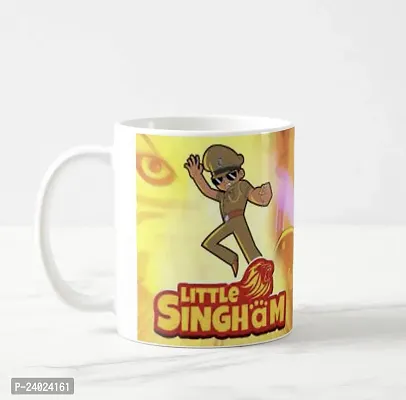 V Kraft Little Singham White Ceramic Mug with Handle Gift for Anyone On Any Occasion | Coffee Mug  Tea Cup | Pack of 1, 330ml-thumb5