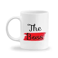 GIFTkarde The Real Boss Cute Couple Coffee Mugs Brand 11oz 325 ml Ceramic Cup-thumb2