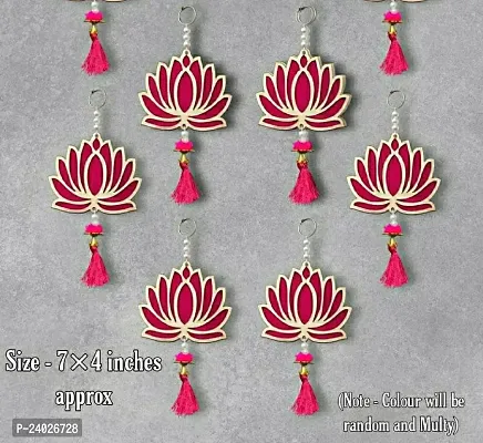 V Kraft Handmade Wall Decor Lotus with Ball Style Hanging for Home Decor,Diwali Decor,Wedding and All Festival, Lotus Hangings for Home Decoration(Lotus Combo 4)-thumb2