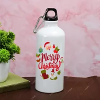 V Kraft CHRISTMAS SPECIAL MERRY CHRISTMAS PRINTED SIPPER BOTTLE WITH CUTE LOVABE HUGABLE SNOWMAN SOFT TOY for your loved once on this special occassion of christmas | 600 ml (merry christmas 09)-thumb1