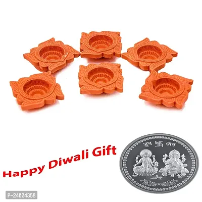 V Kraft Diwali Special Stylish Diya Set of 51 Unique Clay Diya Set for Diwali and Any Other Occasion-thumb2