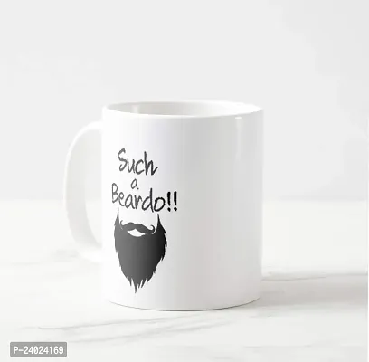 V Kraft Such a Beardo White Ceramic Mug with Handle Gift for Anyone On Any Occasion | Coffee Mug  Tea Cup | Pack of 1, 330ml-thumb4