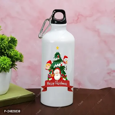 V Kraft CHRISTMAS SPECIAL MERRY CHRISTMAS PRINTED SIPPER BOTTLE WITH CUTE LOVABE HUGABLE SNOWMAN SOFT TOY for your loved once on this special occassion of christmas | 600 ml (merry christmas 10)-thumb2