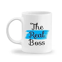 GIFTkarde The Real Boss Cute Couple Coffee Mugs Brand 11oz 325 ml Ceramic Cup-thumb1