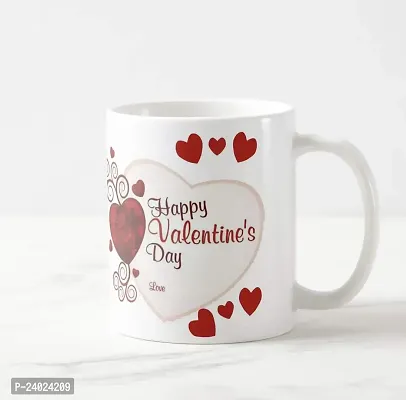 V Kraft Happy Valentine's Day 010 Love Quote White Ceramic Mug with Handle Gift for Anyone On Any Occasion | Coffee Mug  Tea Cup | Pack of 1, 330ml-thumb3