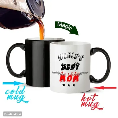 V Kraft World Best dad and mom Colour Changing Magic Couple Matching Mug Set of 2 Ceramic Mug with Handle Gift for Anyone On Any Occasion | Coffee Mug  Tea Cup | Pack of 2, 330ml-thumb2