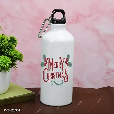 V Kraft CHRISTMAS SPECIAL MERRY CHRISTMAS PRINTED SIPPER BOTTLE WITH CUTE LOVABE HUGABLE SNOWMAN SOFT TOY for your loved once on this special occassion of christmas | 600 ml (merry christmas 04)-thumb2