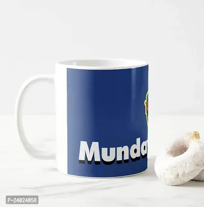 V Kraft dilli ke Munday with Team Logo White Ceramic Mug with Handle Gift for Anyone On Any Occasion | Coffee Mug  Tea Cup | Pack of 1, 330ml-thumb4