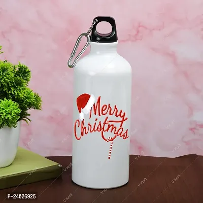 V Kraft CHRISTMAS SPECIAL MERRY CHRISTMAS PRINTED SIPPER BOTTLE WITH CUTE LOVABE HUGABLE SNOWMAN SOFT TOY for your loved once on this special occassion of christmas | 600 ml (merry christmas 03)-thumb2