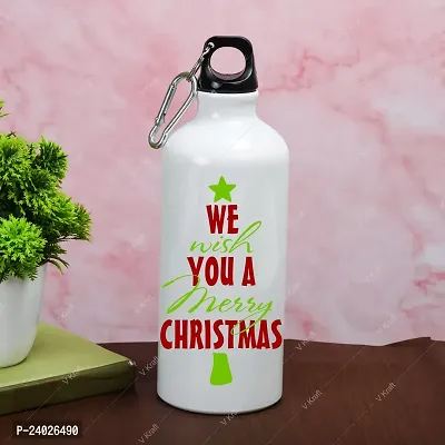 V Kraft CHRISTMAS SPECIAL MERRY CHRISTMAS PRINTED SIPPER BOTTLE WITH CUTE LOVABE HUGABLE SNOWMAN SOFT TOY for your loved once on this special occassion of christmas | 600 ml (merry christmas 05)-thumb2