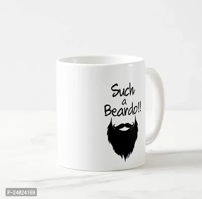 V Kraft Such a Beardo White Ceramic Mug with Handle Gift for Anyone On Any Occasion | Coffee Mug  Tea Cup | Pack of 1, 330ml-thumb3