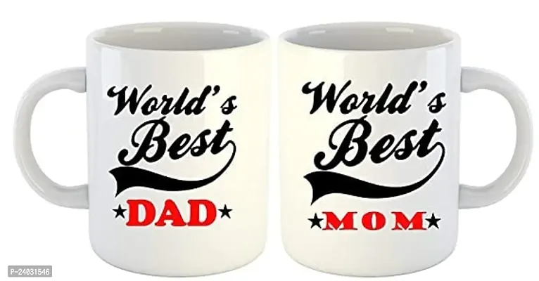 V Kraft Best mom dad Ever Unique mom dad Quote Printed Stylish Coffee Mug for mom dad on The Occassion of Birthday Anniversay,Father's Day, Mother's Day and Any Other Special Occassion |330ml | 62-thumb0