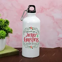 V Kraft CHRISTMAS SPECIAL MERRY CHRISTMAS PRINTED SIPPER BOTTLE WITH CUTE LOVABE HUGABLE SNOWMAN SOFT TOY for your loved once on this special occassion of christmas | 600 ml (merry christmas 07)-thumb1