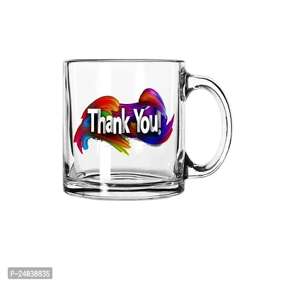 V Kraft Special Thank You Quote and Trendy Transparent Coffee Mug Gift for Your Birthday,gf,bf,dad,mom,Wife, Husband, on The Any Special Occasion |Coffee Mug  Tea Cup | Pack of 1|-thumb0