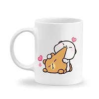 GIFTkarde Milk  Mocha Cute Bear Printed Couple Coffee Mugs Brand Set of 2 Ceramic 11oz 325ml Cup-thumb2