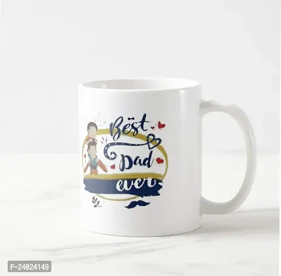 V Kraft Best dad Ever White Ceramic Mug with Handle Gift for Anyone On Any Occasion | Coffee Mug  Tea Cup | Pack of 1, 330ml-thumb5