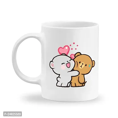 GIFTkarde Milk  Mocha Cute Bear Printed Couple Coffee Mugs Brand Set of 2 Ceramic 11oz 325ml Cup-thumb4