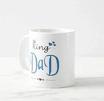 V Kraft dad King White Ceramic Mug with Handle Gift for Anyone On Any Occasion | Coffee Mug  Tea Cup | Pack of 1, 330ml-thumb2