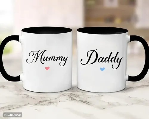 V Kraft Best mom dad Ever Unique mom dad Quote Printed Stylish Coffee Mug for mom dad on The Occassion of Birthday Anniversay,Father's Day, Mother's Day and Any Other Special Occassion |330ml | 99-thumb0