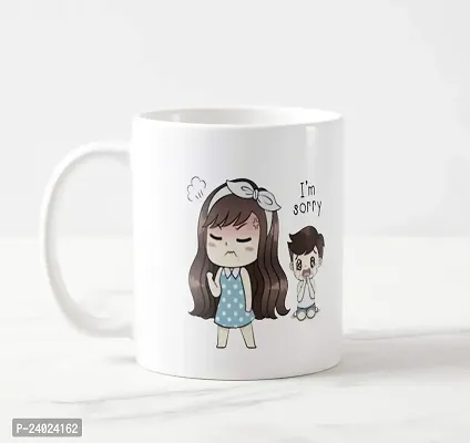 V Kraft i am Sorry White Ceramic Mug with Handle Gift for Anyone On Any Occasion | Coffee Mug  Tea Cup | Pack of 1, 330ml-thumb0