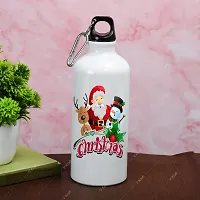 V Kraft CHRISTMAS SPECIAL MERRY CHRISTMAS PRINTED SIPPER BOTTLE WITH CUTE LOVABE HUGABLE SNOWMAN SOFT TOY for your loved once on this special occassion of christmas | 600 ml (merry christmas 08)-thumb1