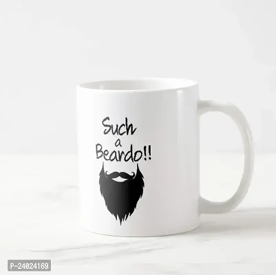 V Kraft Such a Beardo White Ceramic Mug with Handle Gift for Anyone On Any Occasion | Coffee Mug  Tea Cup | Pack of 1, 330ml-thumb2