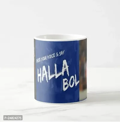V Kraft sanju Samson Halla BOL White Ceramic Mug with Handle Gift for Anyone On Any Occasion | Coffee Mug  Tea Cup | Pack of 1, 330ml-thumb3